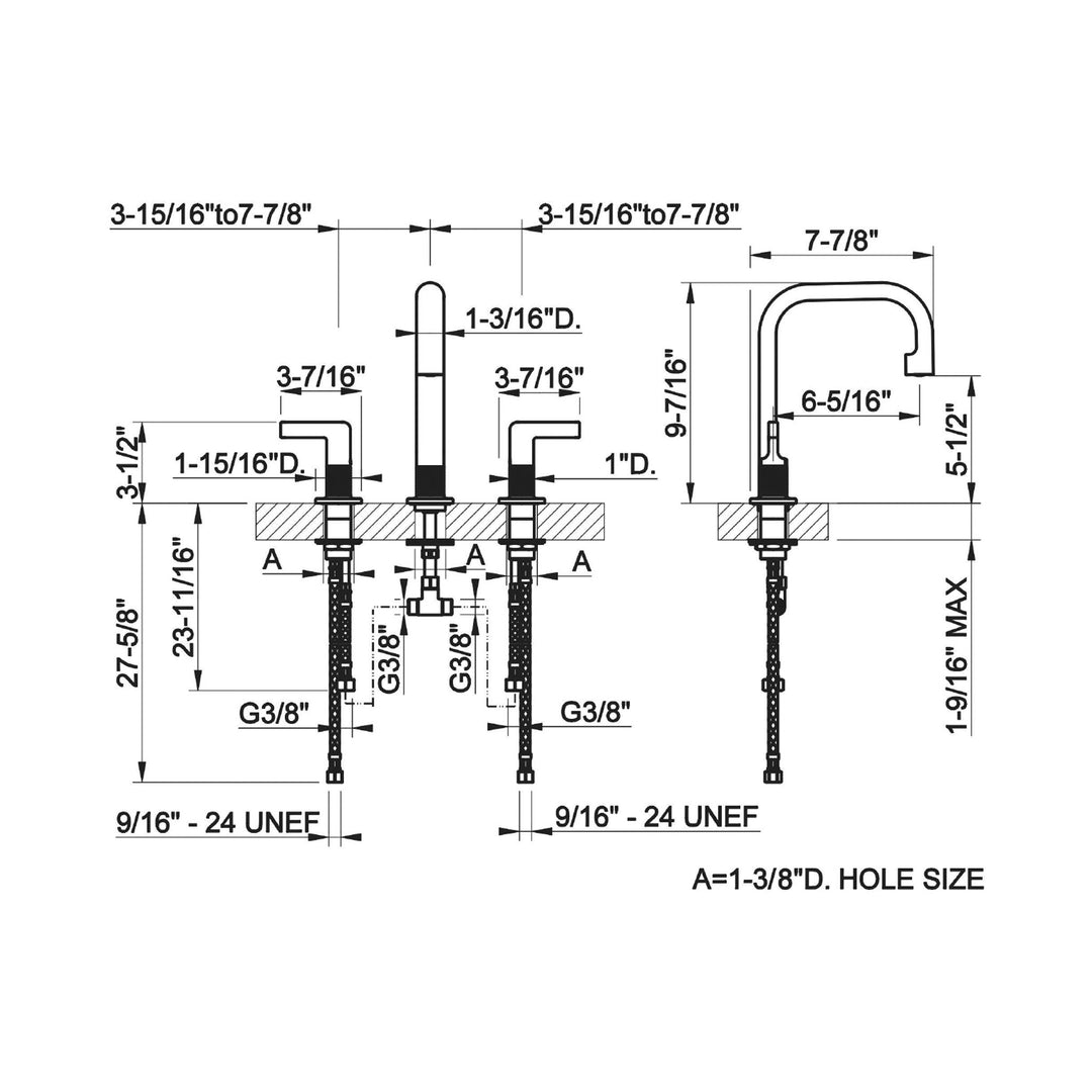 Gessi Inciso Lever Handle Bathroom Faucet