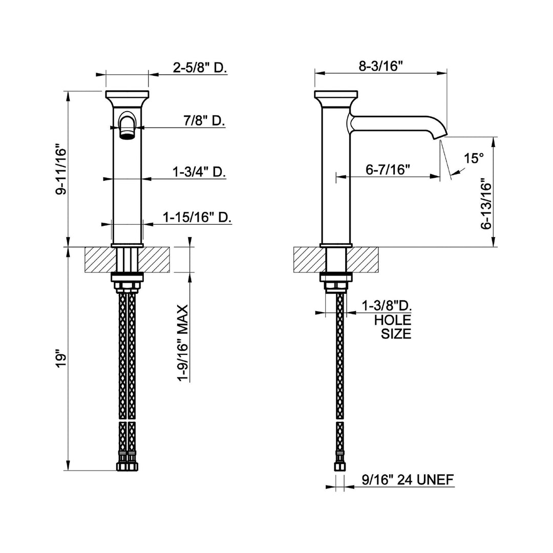 Gessi Origini Single Hole Medium Bathroom Faucet