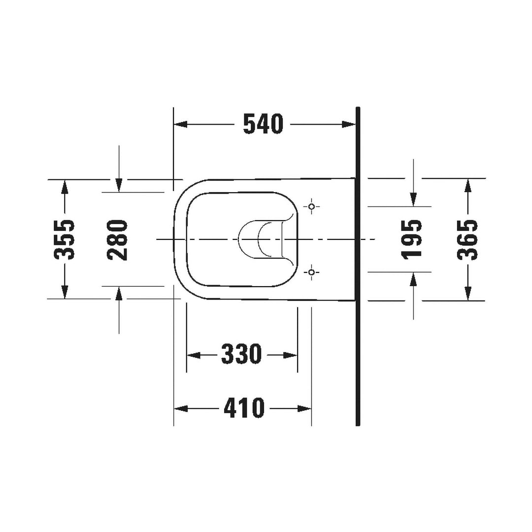 Duravit Happy D.2 Wall-Mounted Toilet