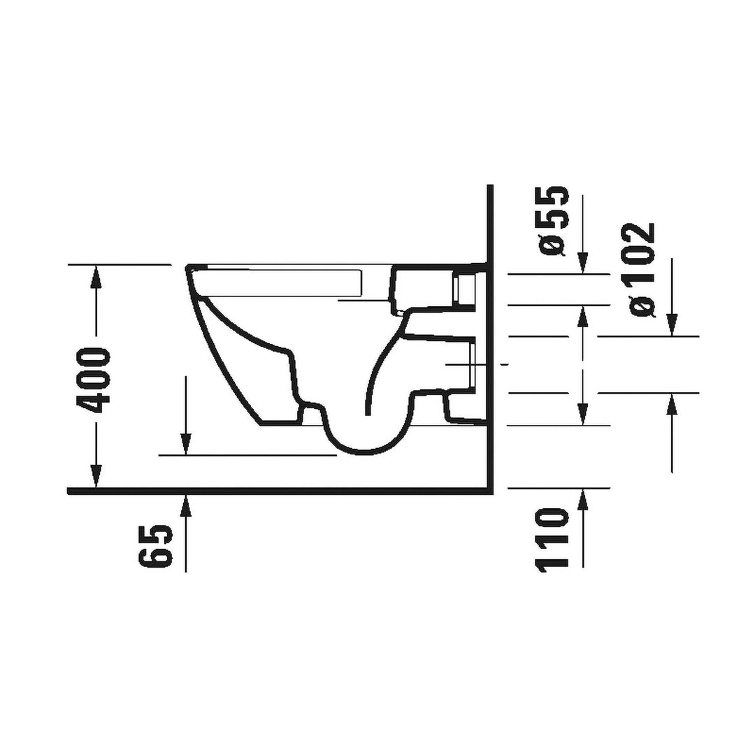 Duravit Happy D.2 Wall-Mounted Toilet