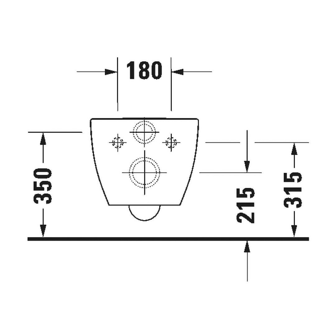 Duravit Happy D.2 Wall-Mounted Toilet