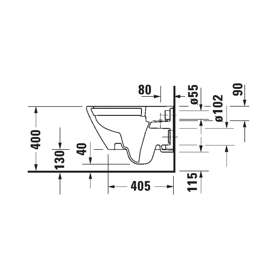 Duravit D-Neo Wall-Mounted Toilet