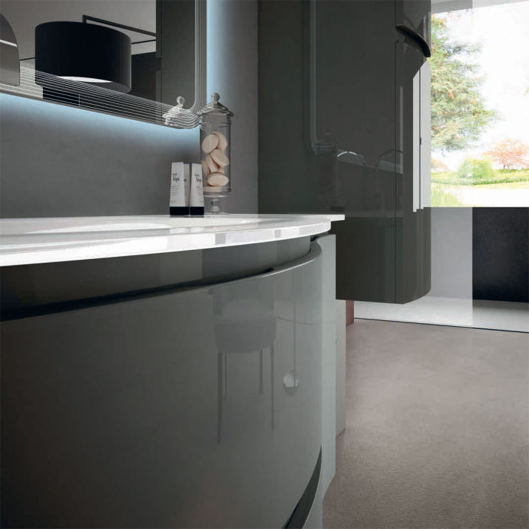 Bath Vanity Vague Single Sink Grey