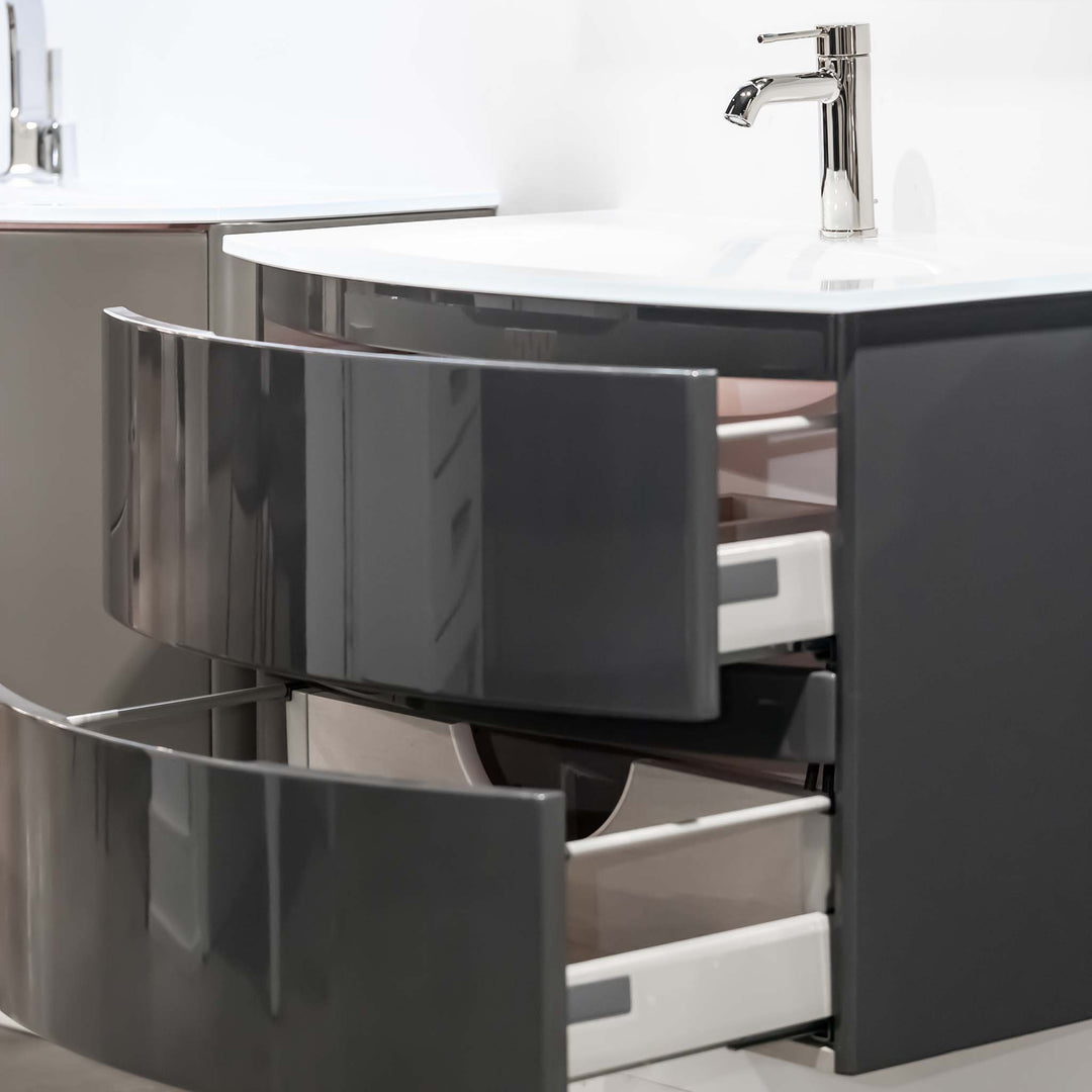 Bath Vanity Vague Single Sink Grey