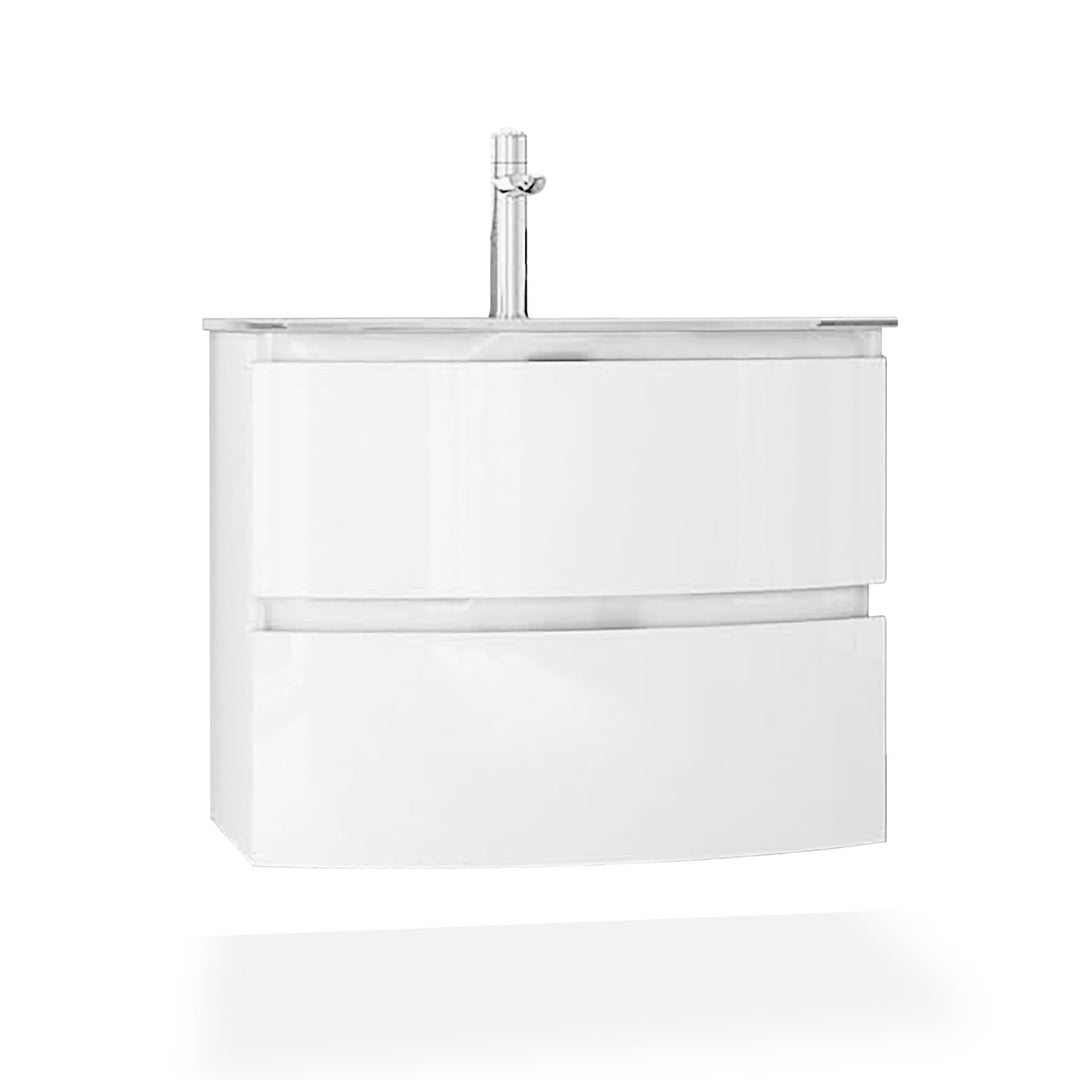 Bath Vanity Vague Single Sink White