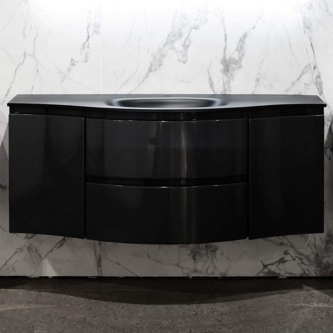 Bath Vanity Vague Single Sink Black