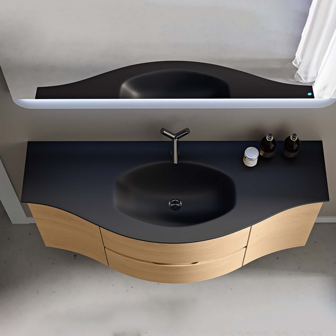 Bath Vanity Vague Single Sink Black