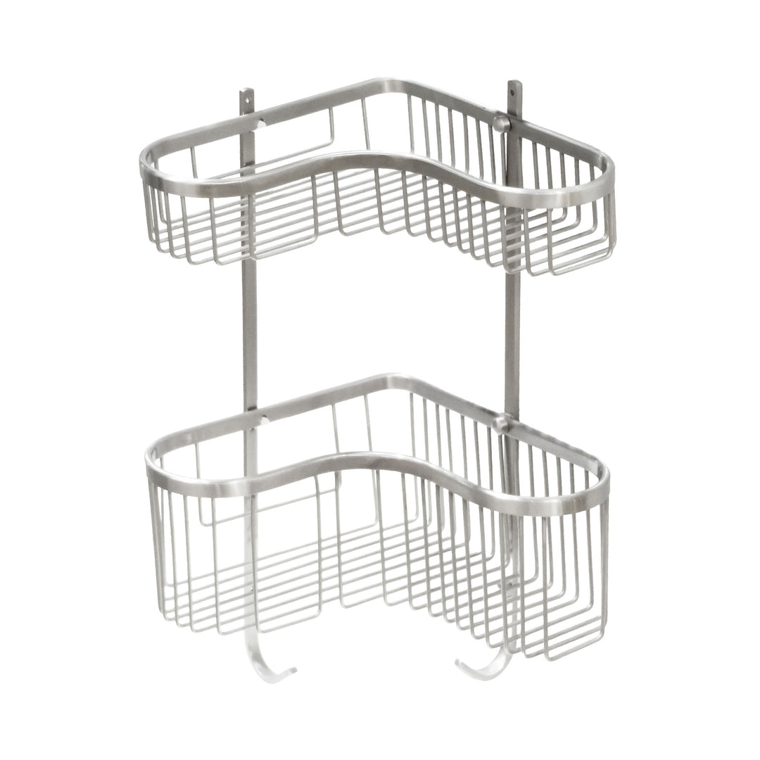 Kartners Double Wire Basket - Brushed Nickel