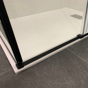 1" White 48" x 36" Shower Base - Semi-Recessed Installation