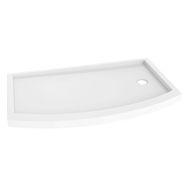 Fleurco ADQ BOWFRONT Shower Base with Side Drain