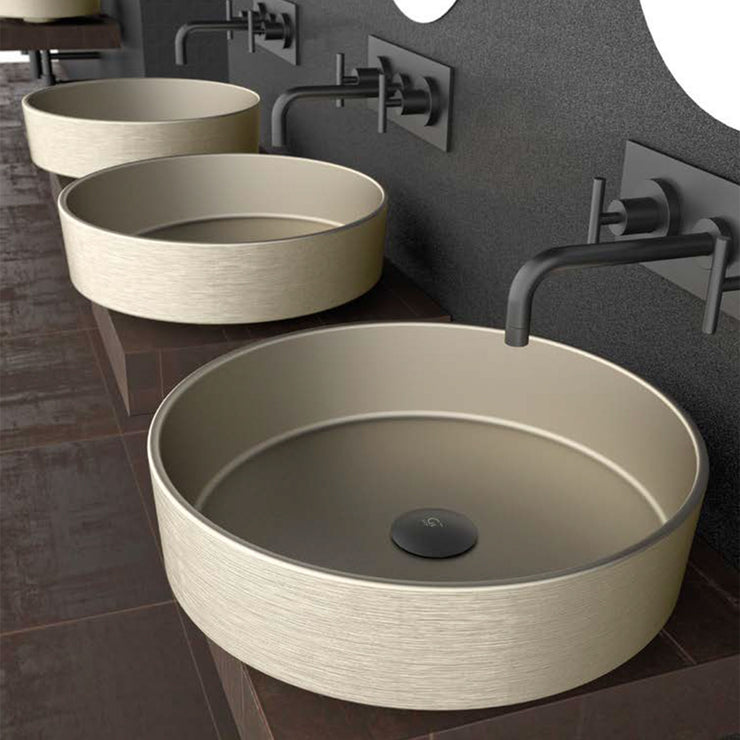Glass Design Vessel Sink Rho Metal