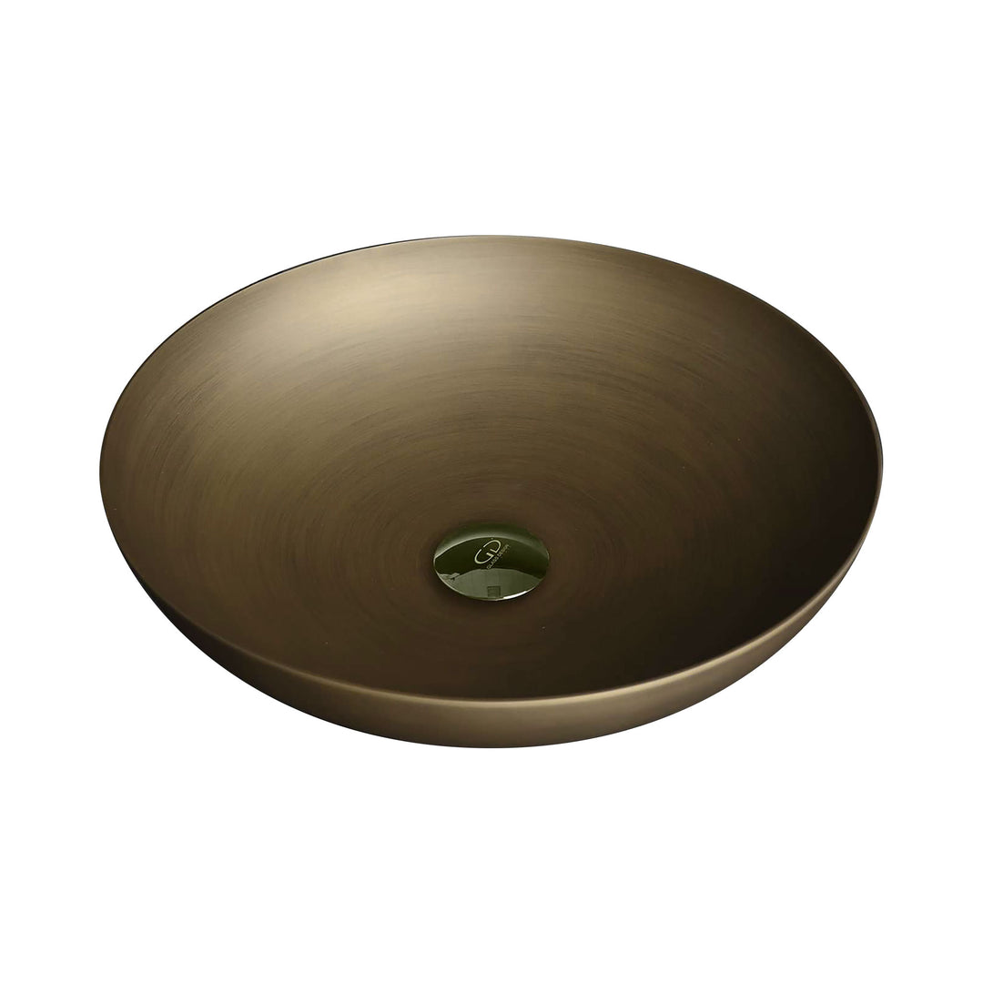 Vessel Sink Slide Old Brass