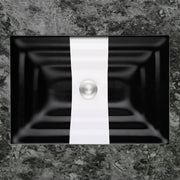 Linkasink Black with White Ribbon Bathroom Sink A