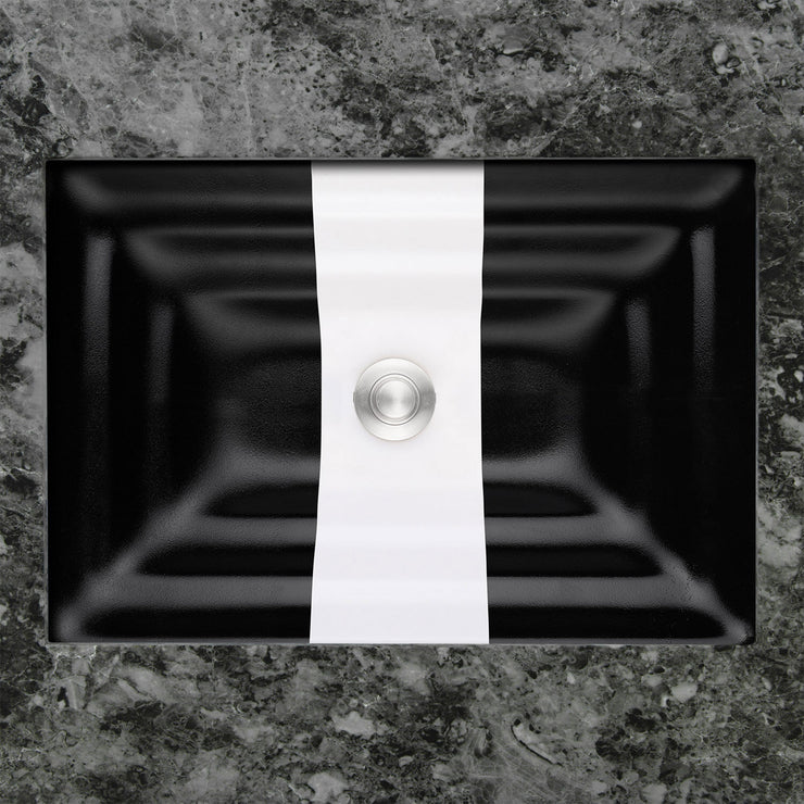 Linkasink Black with White Ribbon Bathroom Sink A