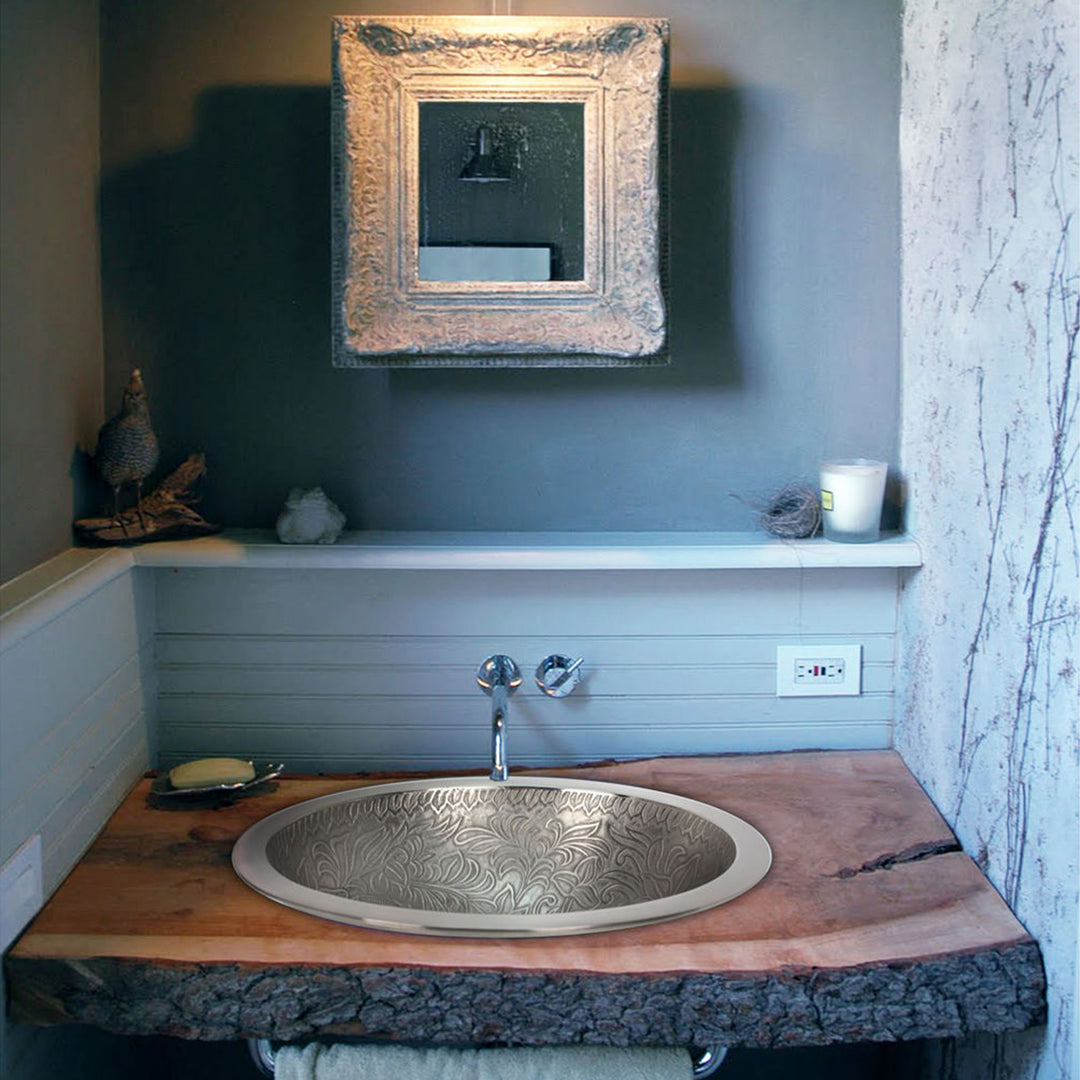 Linkasink Large Oval Botanical Bathroom Sink