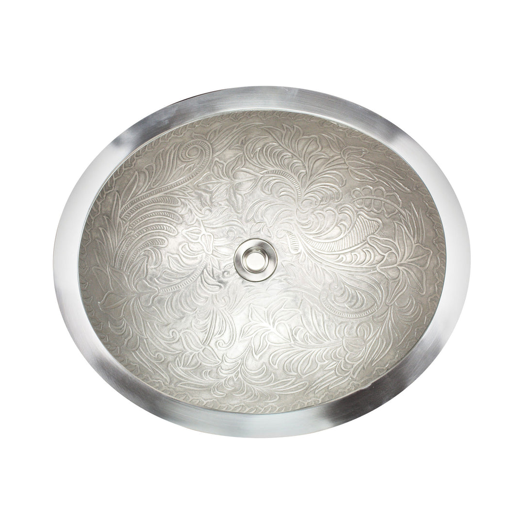 Linkasink Large Oval Botanical Bathroom Sink
