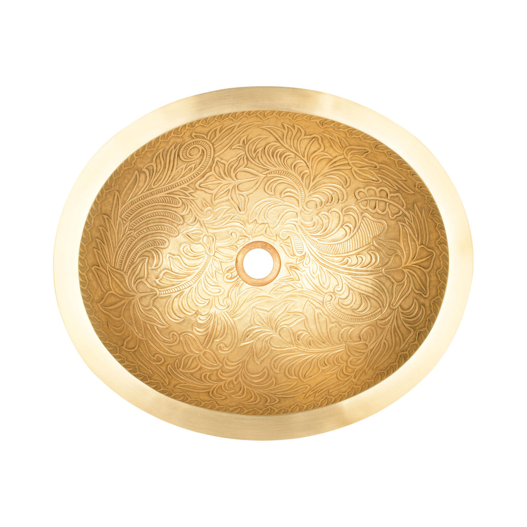 Linkasink Large Oval Botanical Bathroom Sink