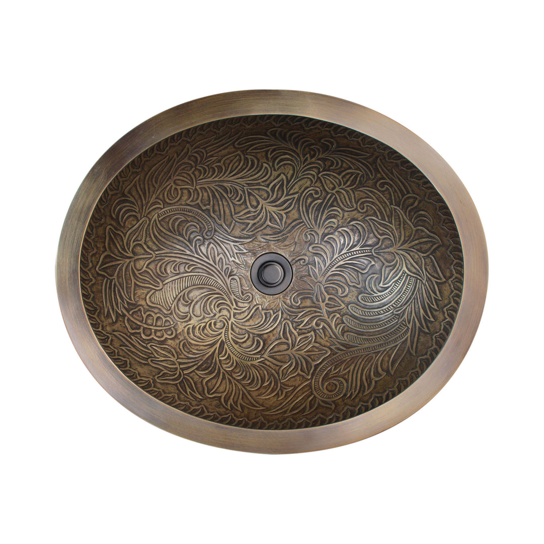Linkasink Large Oval Botanical Bathroom Sink