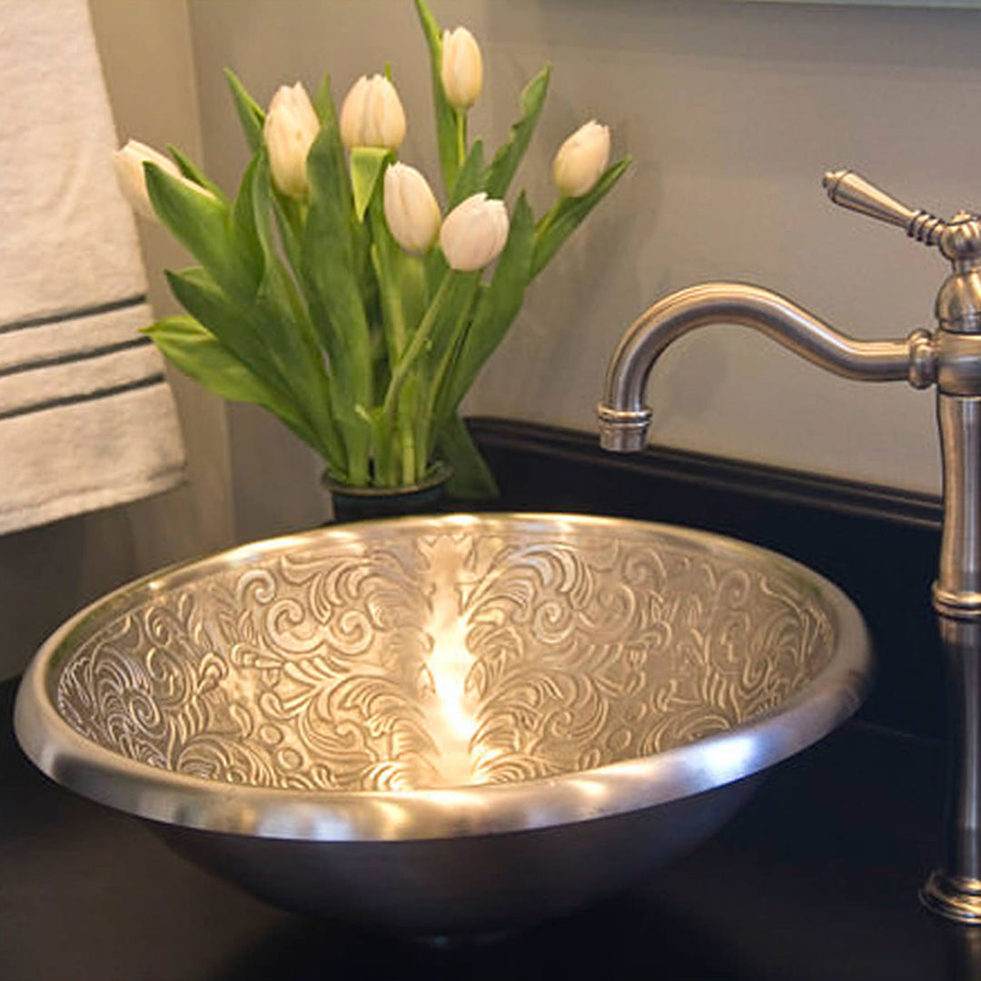Linkasink Large Round Brocade Bathroom Sink