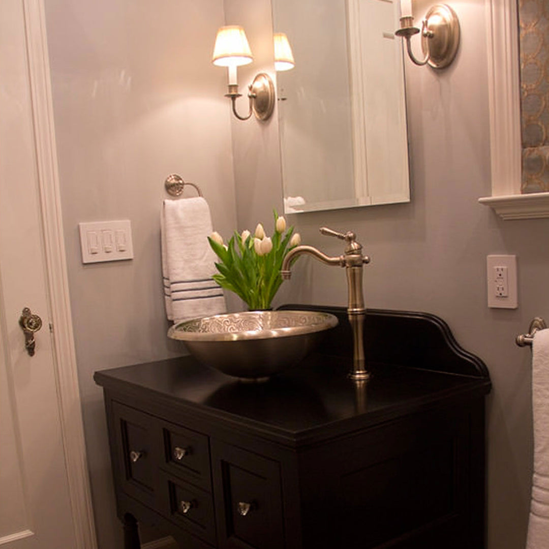 Linkasink Large Round Brocade Bathroom Sink