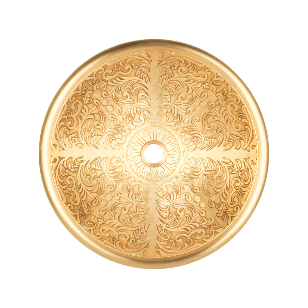 Linkasink Large Round Brocade Bathroom Sink
