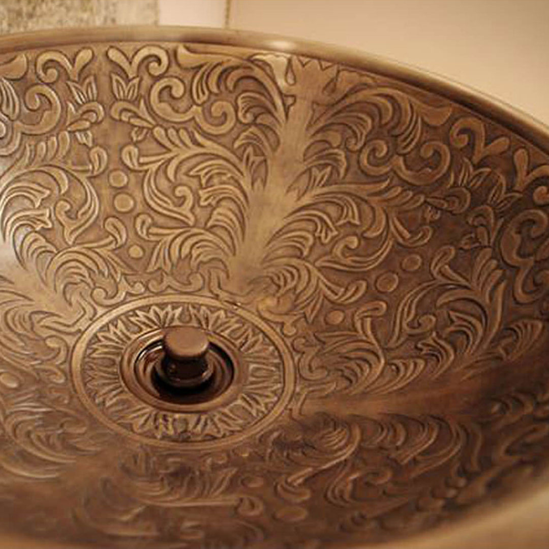 Linkasink Large Round Brocade Bathroom Sink