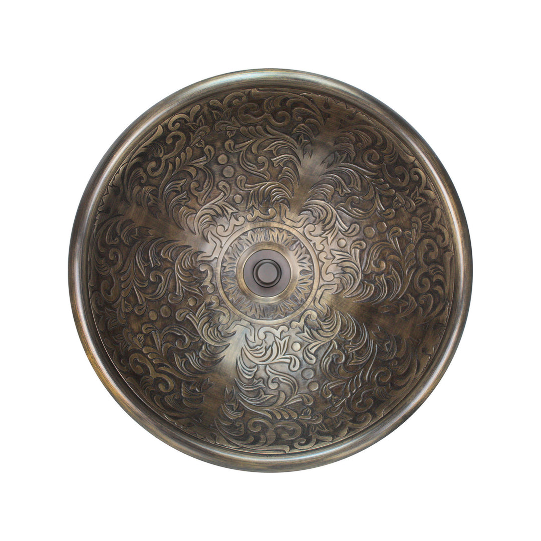 Linkasink Large Round Brocade Bathroom Sink
