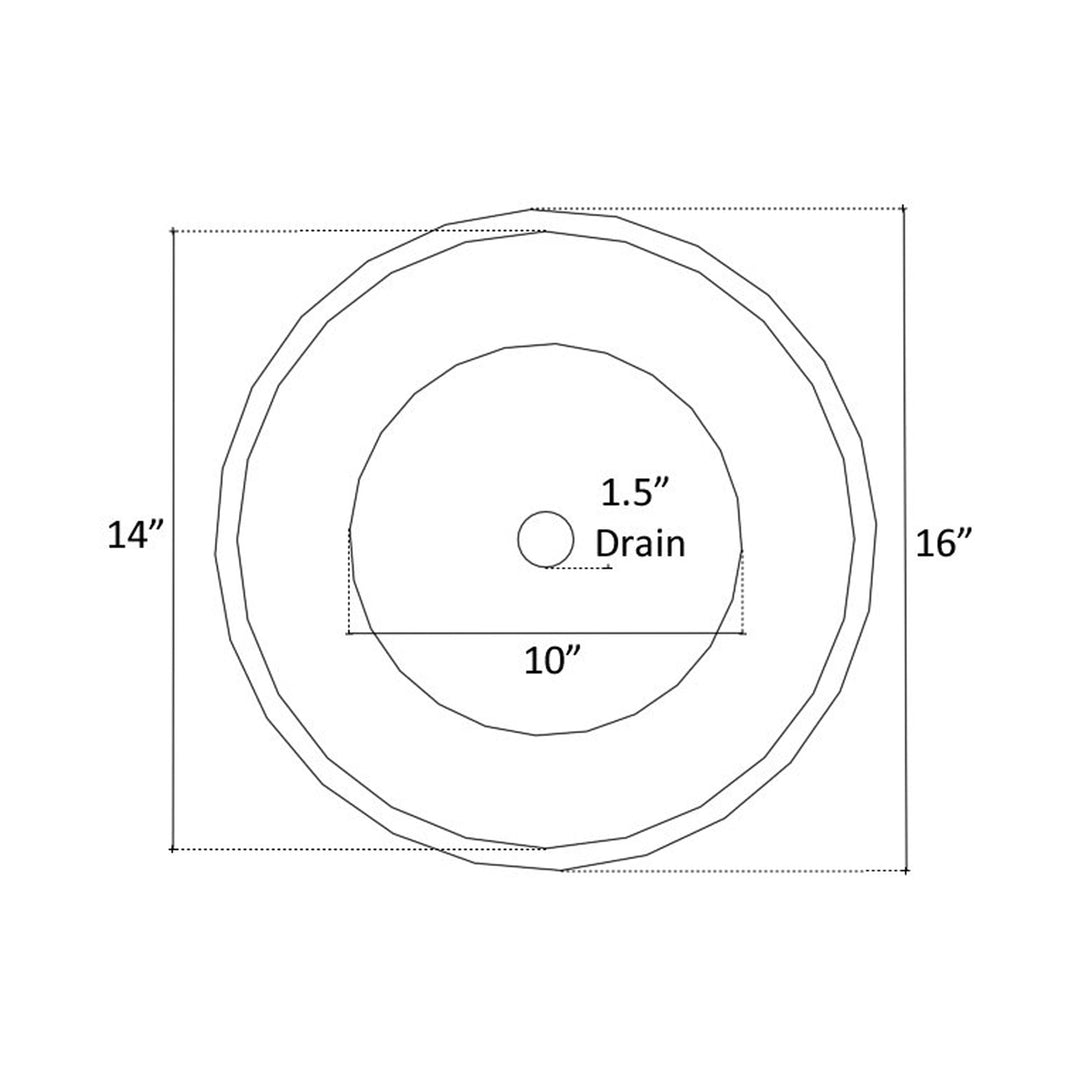 Linkasink Flat Round Bottom Builder's Series Bathroom Sink