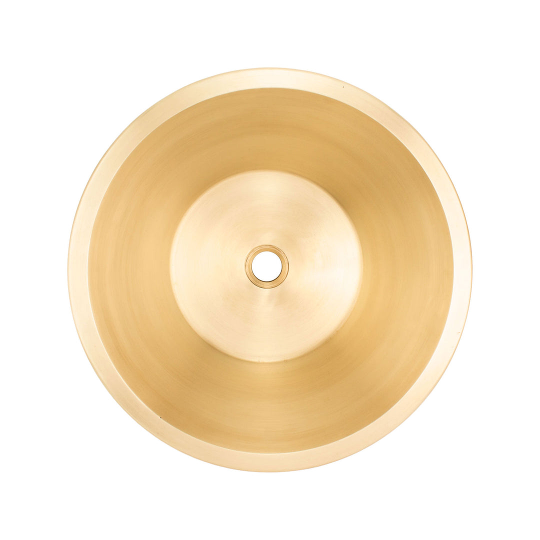Linkasink Round Flat Bottom Smooth Bathroom Sink