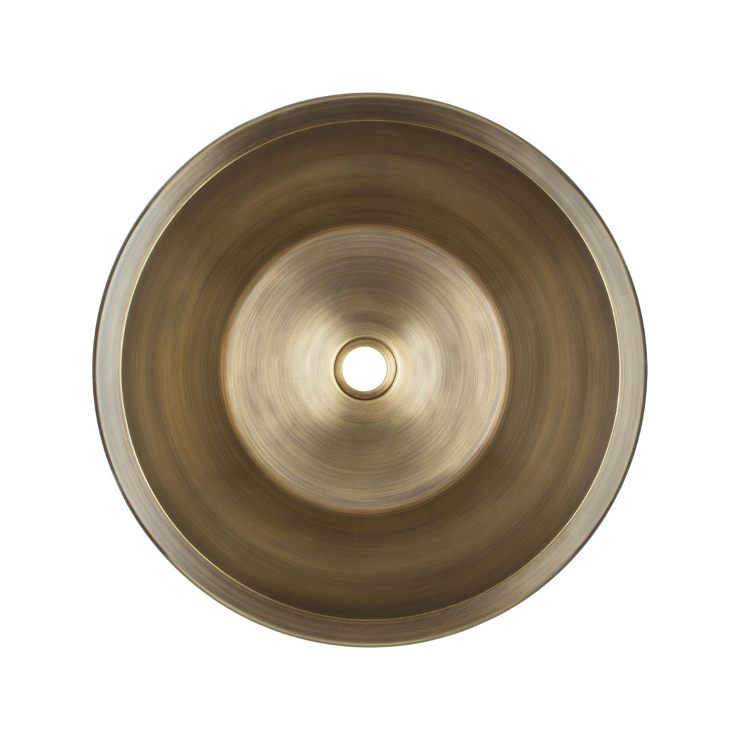 Linkasink Round Flat Bottom Smooth Bathroom Sink
