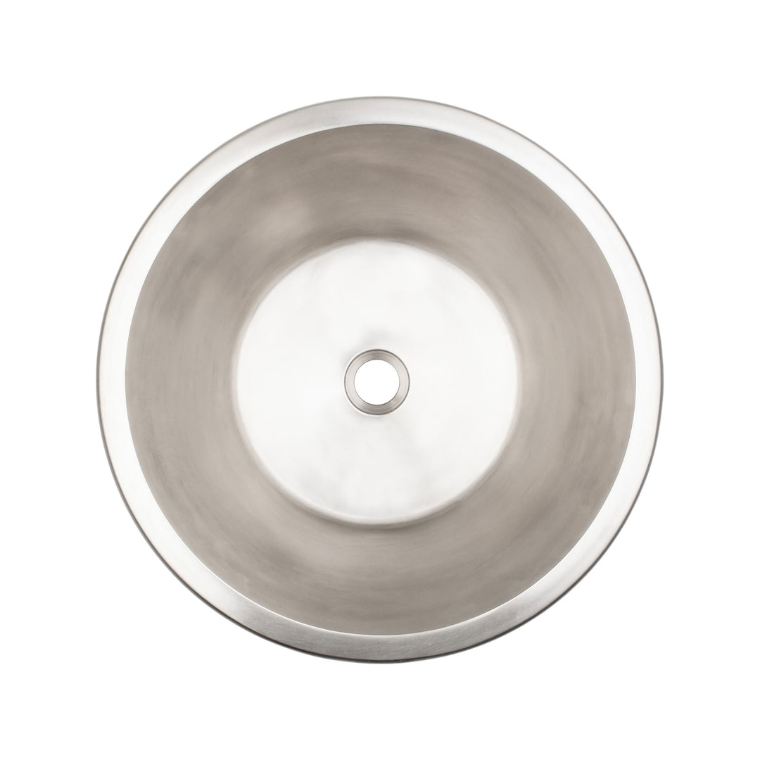 Linkasink Round Flat Bottom Smooth Bathroom Sink