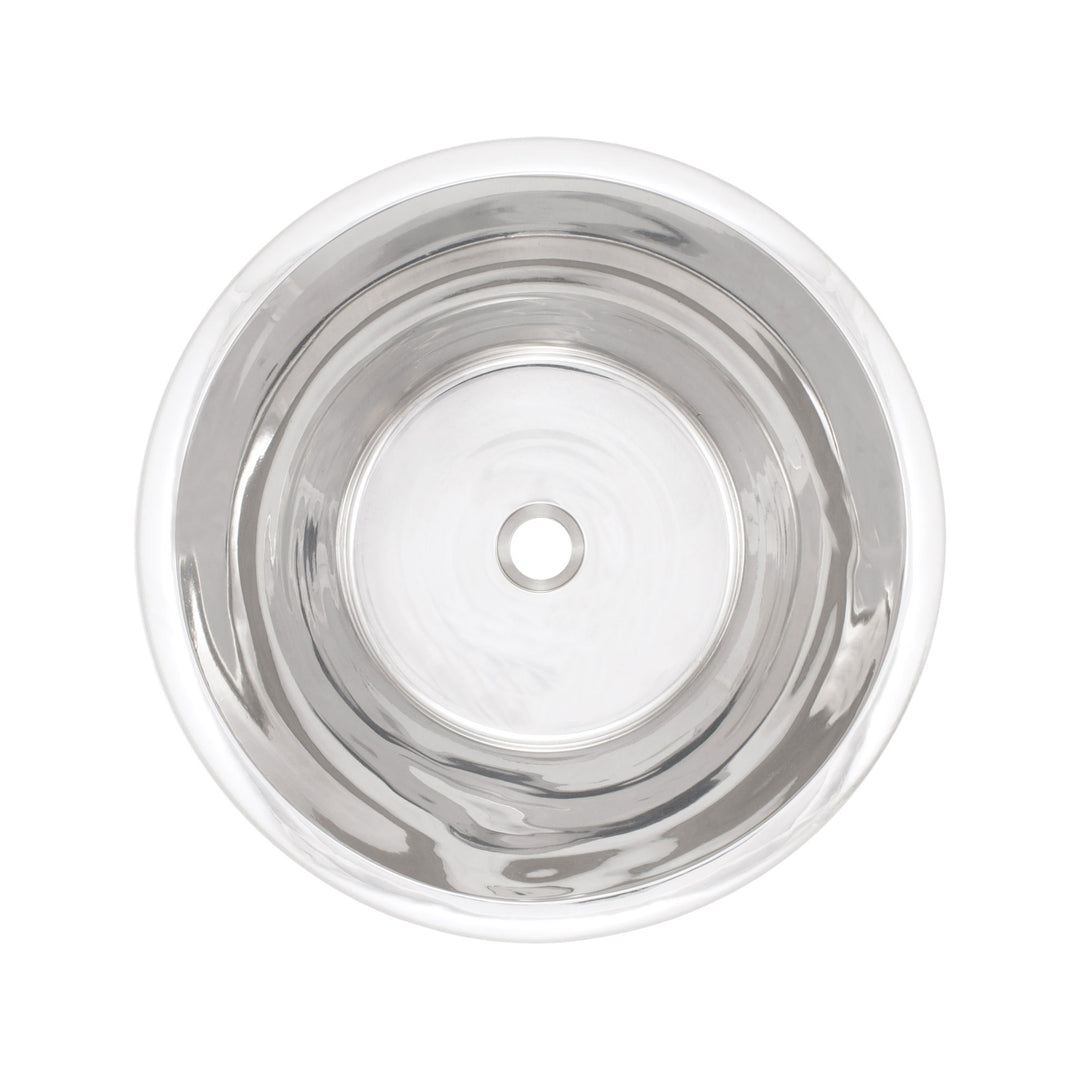Linkasink Round Flat Bottom Smooth Bathroom Sink