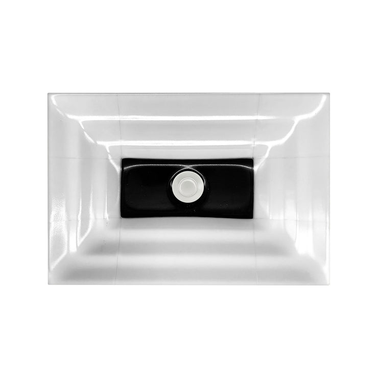 Linkasink White with Black Window Bathroom Sink