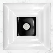 Linkasink White with Black Window Bathroom Sink