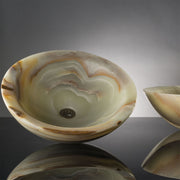 Stone Forest Beveled Round Vessel Sink Polished