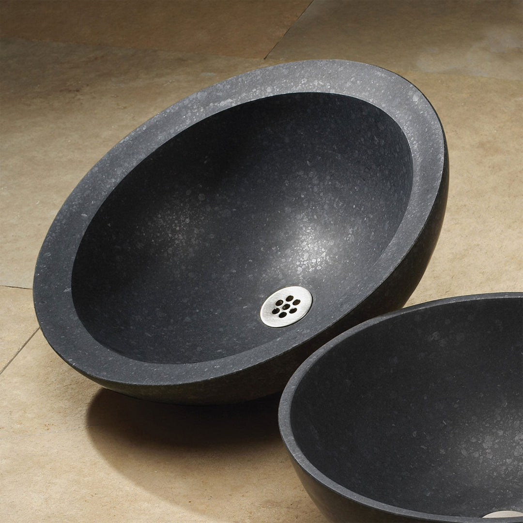 Stone Forest Beveled Round Vessel Sink Polished