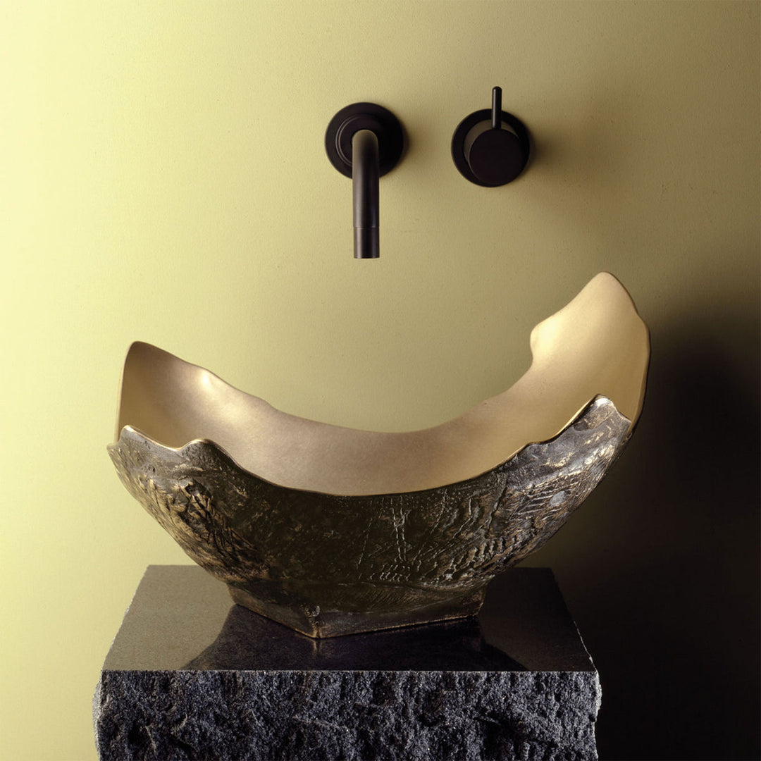 Stone Forest Bronze Chalice Vessel Sink