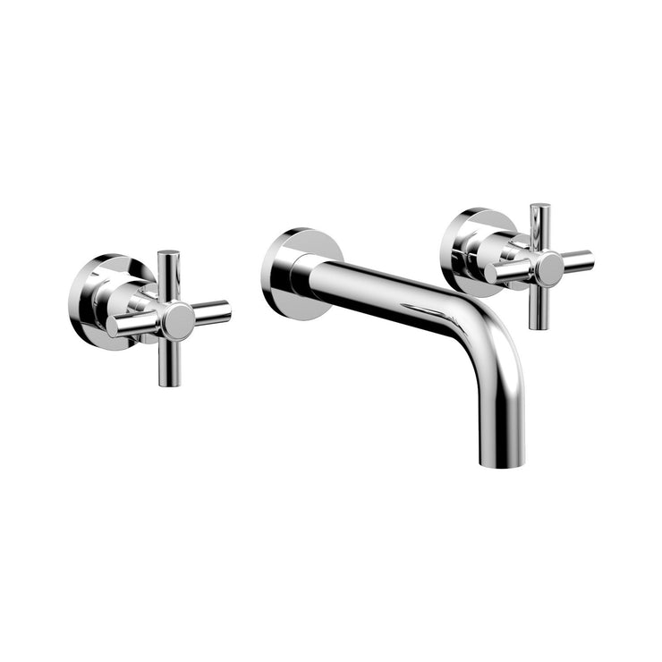 Phylrich Basic Tubular Cross Handles Wall Lavatory Set
