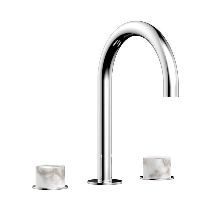 Phylrich Basic II White Marble Handles Widespread Faucet