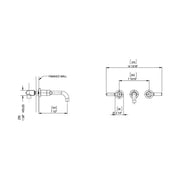 Rubinet Wall Mount Bathroom Faucet (Less Drain)
