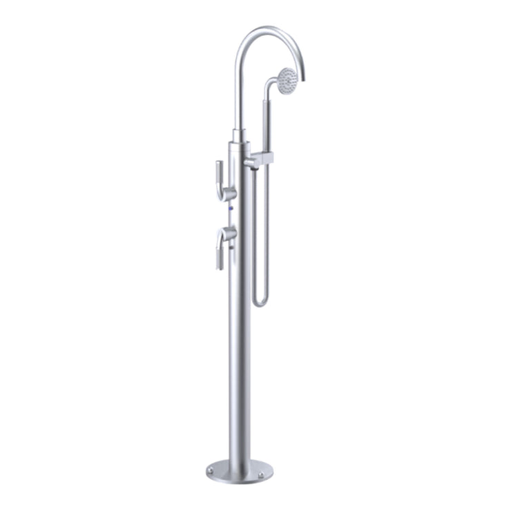 Rubinet Floor Mount Tub Filler Bathroom Faucet
