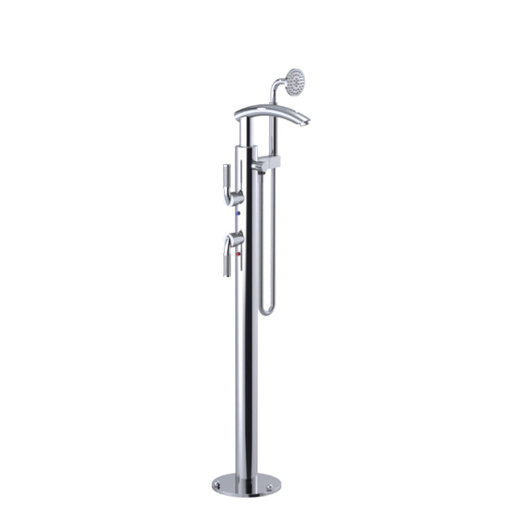 Rubinet Floor Mount Tub Filler Bathroom Faucet