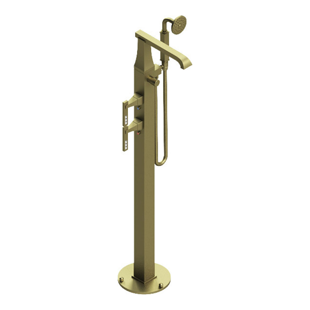 Rubinet Floor Mount Tub Filler Bathroom Faucet