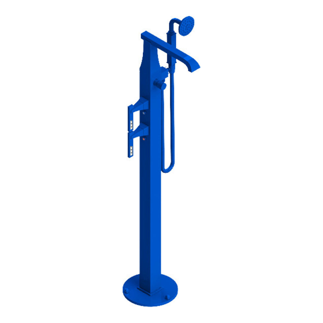 Rubinet Floor Mount Tub Filler Bathroom Faucet