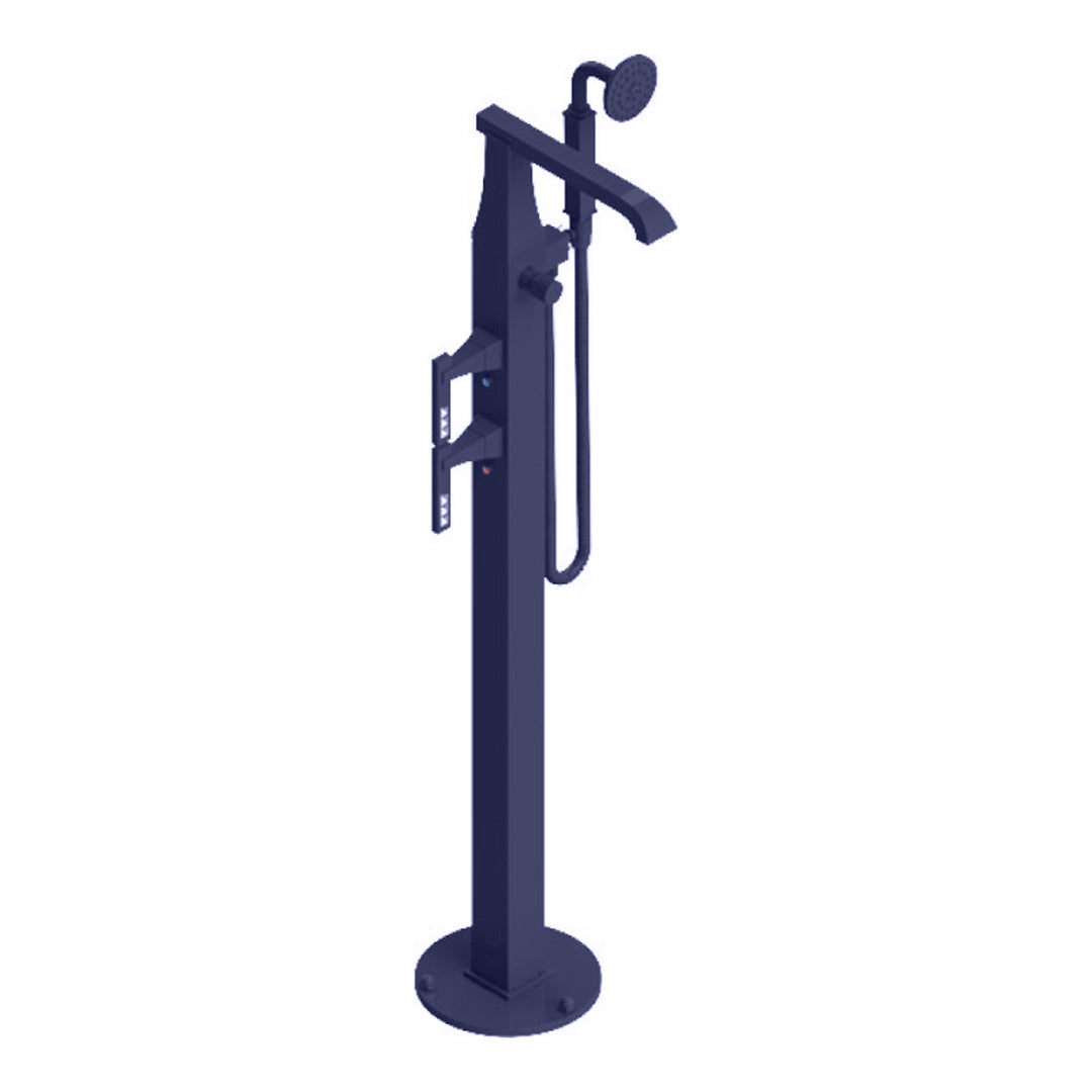 Rubinet Floor Mount Tub Filler Bathroom Faucet