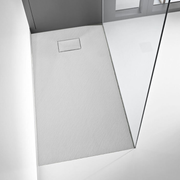 1" Matte Grey Shower Base - Recessed in floor installation