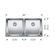Blanco Andano Double Bowl Kitchen Sink