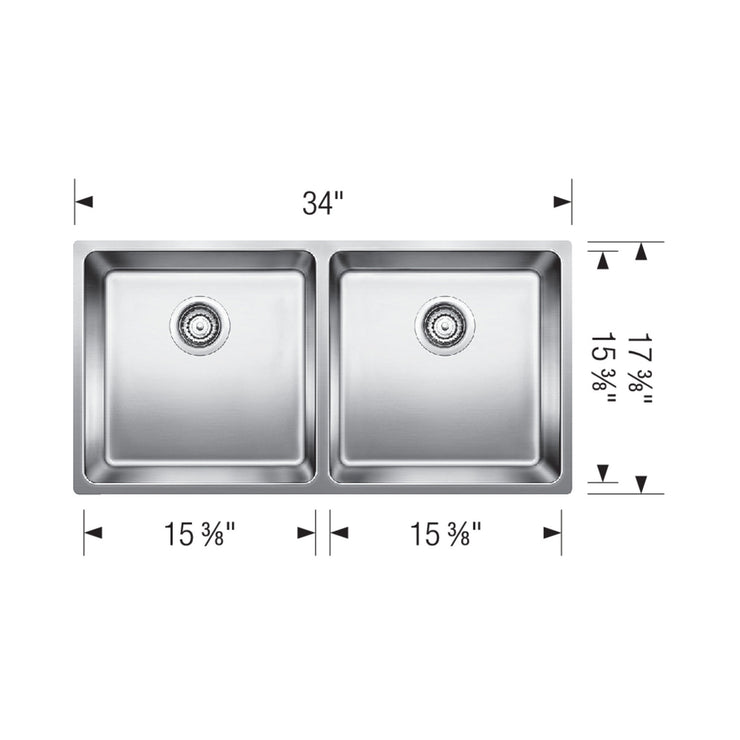 Blanco Andano Double Bowl Kitchen Sink