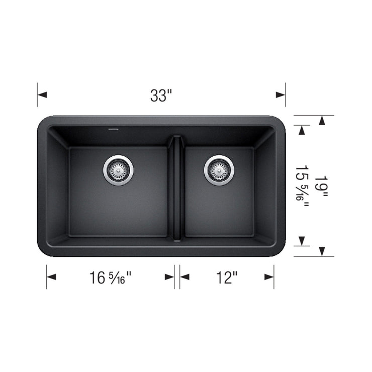 Blanco Ikon Double Bowl Kitchen Sink