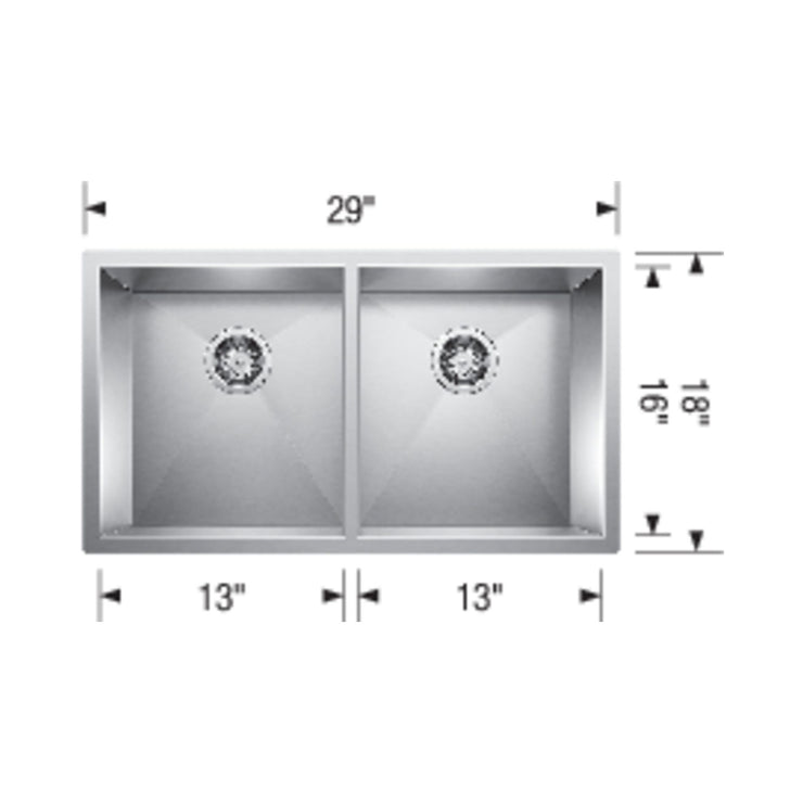 Blanco Precision Double Bowl Kitchen Sink